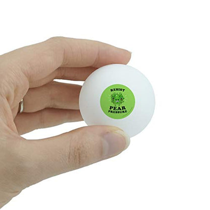 GRAPHICS & MORE Resist Pear Pressure Peer Funny Humor Novelty Table Tennis Ping Pong Ball 3 Pack