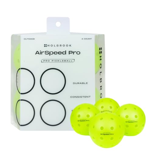 Holbrook Outdoor Pickleball Balls, Accessories, Soft Plastic Outdoor Balls, Professional Pickleball Gear - size: 4 Pack