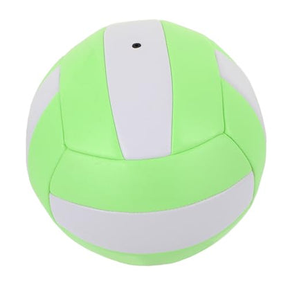 CHILDWEET Official Size Soft Indoor Volleyball Training Ball, Inflatable Painless 5# Volleyball for Students and Entrance Exam Sports Practice, Macaron Green-White