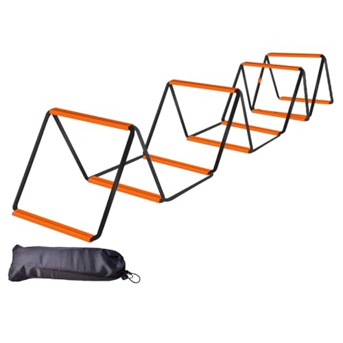 Menolana Agility Ladder Football Footwork Ladder Balance Foldable Agility Training Equipment Speed Ladder for Outdoor Sports Workout - size: 10 Grids With Bag