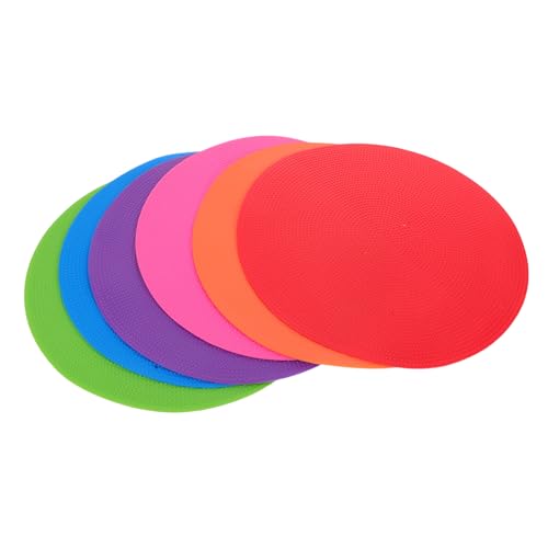 6pcs Soccer Training Flat Disc Markers 9" Diameter, Non-Slip Football Practice Floor Markers for Agility Drills, Speed and Skills Training Equipment for Field and Backyard Use