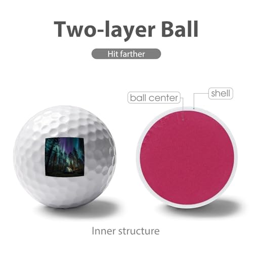 Northern Lights Camping Tent Golf Ball Soft Feel Golf Practice Balls for Golfs Course Daily Training