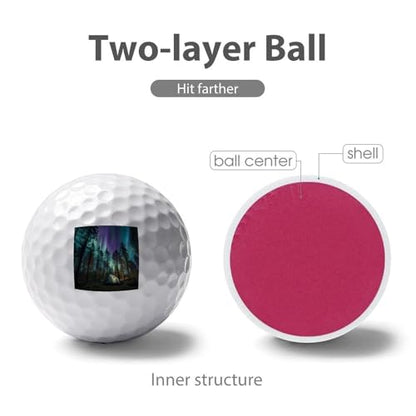 Northern Lights Camping Tent Golf Ball Soft Feel Golf Practice Balls for Golfs Course Daily Training