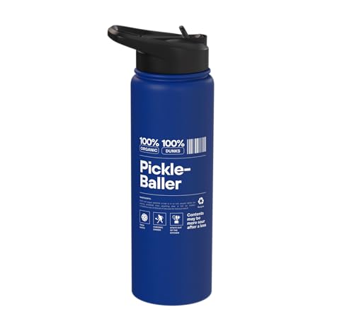 100% Pickle Baller - 100% Pure Dink PickleBall Mastery Stainless Steel Insulated Water Bottle