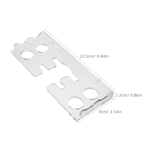 Table Tennis Bat Display Stand - Wall Mounted Acrylic Paddle Holder for 2 Rackets and 4 Balls - Display Stand Organizer for Game Room