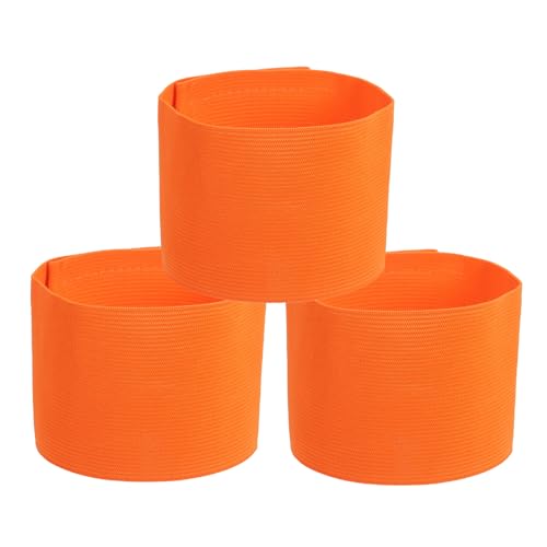 PATIKIL Soccer Captain Armband, Captain Arm Bands for Soccer Elastic Captain Arm Band Sports Captain Armbands - color: Orange