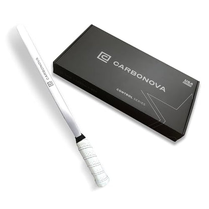 Control Series Pickleball Paddle, Black Raw Carbon Fiber with White Grip, Designed in The USA, Professional Grade, 16mm