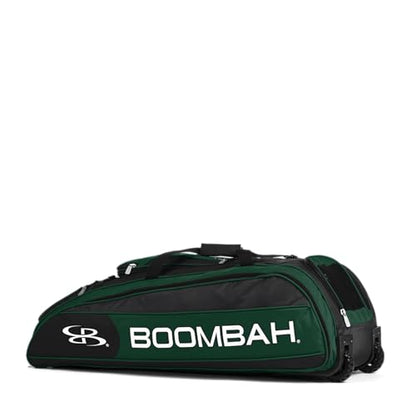 Boombah Beast Rolling Bat Bag - Multiple Color Options - Holds 8 Bats, Glove and Shoe Compartments - color: Black/Dark Green