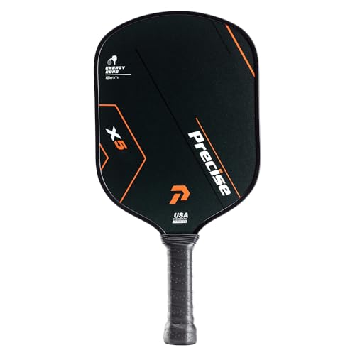 Precise Carbon Fibre Pickleball Paddle – USAPA Approved – Honeycomb Core – Smooth or Textured Surface Options – Comfort Grip – Indoor & Outdoor Racket - color: Orange, size: Textured (Spin & Control)
