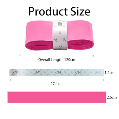 10 Pack Tennis Racket Grip Tape, Anti-Slip Tennis Overgrip, Precut Sweat-Absorbing Tennis Grip for Badminton, Pickleball, Tennis - color: Fluorescent Pink