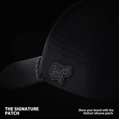 NJF Golf Hat Men - Breathable Mens Golf Hats, Adjustable Rope Hook and Loop Style Cap, Convenient Cap with Tee Holder - color: Phantom Pro X