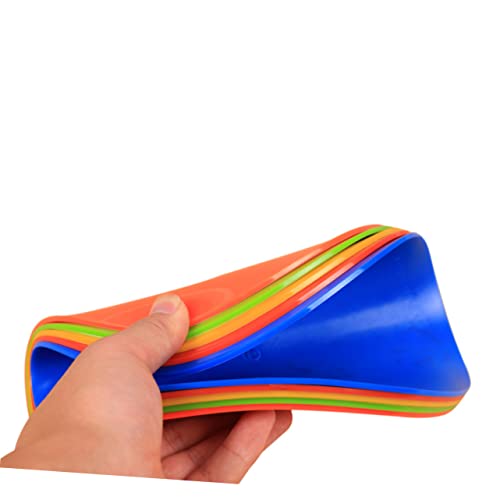 YARNOW 6pcs Soccer Training Markers Markers for Football Basketball and Agility Drills TPE Material Design Storage Bag Green Yellow Orange