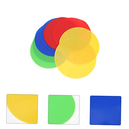 8pcs Landmark Pad for Soccer Training Roadblock Plate Markers Red Yellow and Green for Agility Drills and Sports Practice