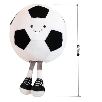 XIYUAN 13.7inch Football Plush Toys Soft Stuffed Sports Plush Balls Cute Fun American Soccer Doll Toys with feet Creative Football Spherical Decor Throw Pillow for Christmas Kids Gift (Football)