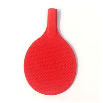 BESPORTBLE 2 Sets Table Tennis Racket Set with Balls Lightweight Plastic Outdoor Pong Paddles for Beginners Parent Play Safe Smooth Edges Red Blue