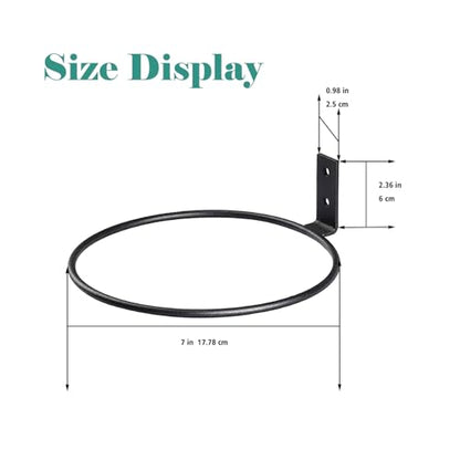 3pcs Ball Holder Wall Mount，Foldable Ball Storage Rack 7 inch Basketball Holder Garage Storage for Soccer, Volleyball, Football Display Rack Balls Organizer for Gym, Playroom, Black