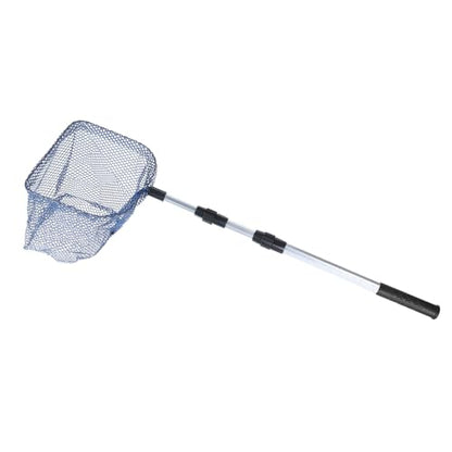 PATIKIL Telescopic Table Tennis Ball Picker, Aluminum Alloy Portable Ping Pong Ball Pick Up Net Bag for Balls Picking, Blue