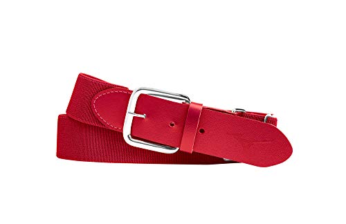 Mizuno Classic Elastic Baseball/Softball Belt | Youth and Adult - color: Red, size: Youth OSFM