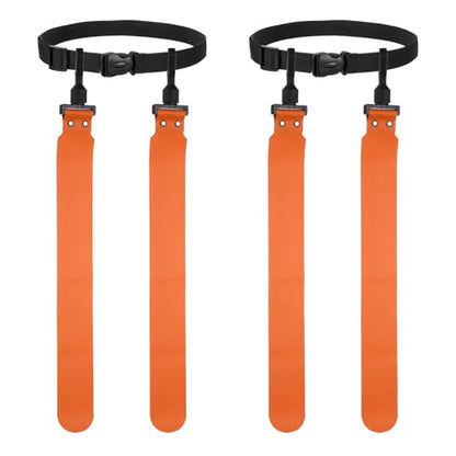Flag Football, Adjustable Flag Football Belts with Belt and Flags Easy Tear Away - color: Orange Red