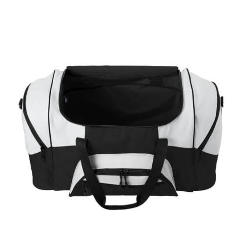Personalized Large Duffel Bag, Football, Soccer, Basketball, Baseball Duffle Bag, Athlete Gift, Sport Bag, Embroidered Name, Black/Grey - color: Black/Grey