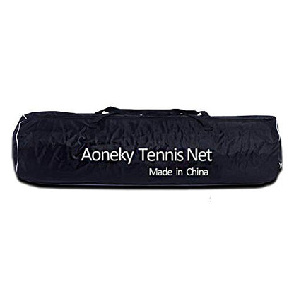 Aoneky Professional Tennis Net 42 ft, Outdoor Replacement Net with 4mm Braided PE & 6mm Steel Cable, 800lbs Break Strength, Includes Carrying Bag, Lacing Rods, Center Strap