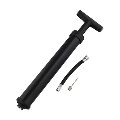 Sports Ball Inflator with Gauge, High Pressure Hand Pump featuring Adjustable Air Valve and Telescopic Rod, Portable Manual Inflator for Basketball Soccer Volleyball, Needle Set