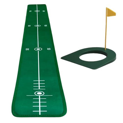 Professional Indoor Golf Putting Mat with Alignment & Distance Guides - 2m Non-Slip Practice Green for Home & Office - Portable Training Aid for Improving Accuracy