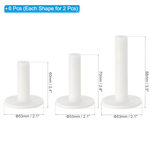 PATIKIL Rubber Golf Tee, Mix Size Golf Tees Training Tee, - color: White