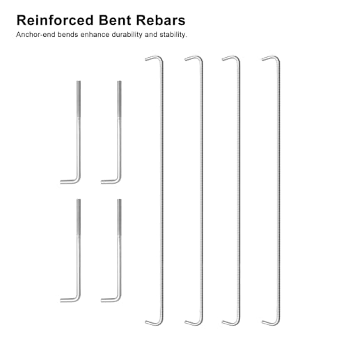 Basketball Hoop Anchor Kit, JUKFITA Ground Anchor for Hoop Reinforcement & Easy Installation