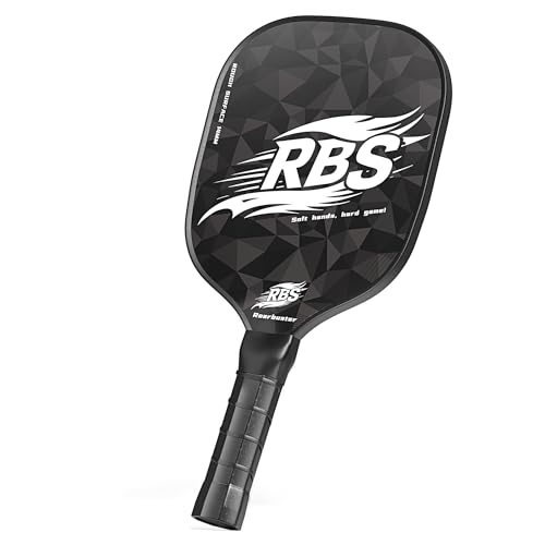 Pickleball Paddles Set of 2 or Single Option-Fiberglass or Carbon Fiber Face – Durable Solo Paddle or Complete Set with Balls & Carry Bag – Improved Spin & Precision - color: Black-Carbon Fiber