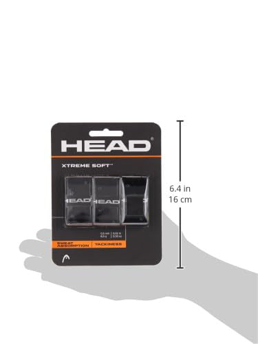 Head Xtreme Soft Racquet Overgrip - color: Black, size: 3-Pack