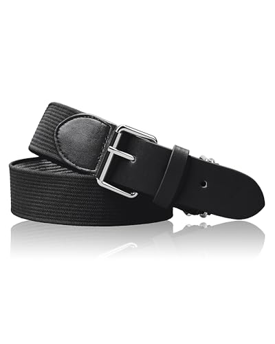 STELLE Baseball/Softball/Fastpitch Belt Girls Sports Elastic Adjustable Boys Uniform Belts Youth and Adult Sizes - color: Black, size: Adult