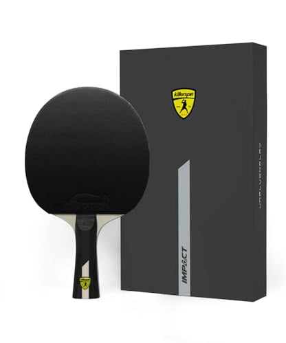 Killerspin Impact Series Table Tennis Paddles - Black/Black Ping Pong Racket, Table Tennis Equipment for Beginners/Intermediates - Ensures Solid Control and Spin - style: Impact D2