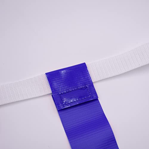 Flag Football Set - 14 Durable Belts with 42 Flags, Bonus 4 Cones and 1 Drawstring Bag (21 Red and 21 Blue) for Youth & Adults
