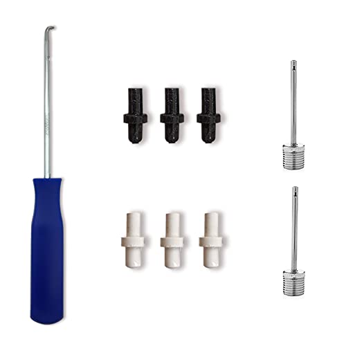 MINDCOLLISION Basketball Valve Replacement Valve, Sports Ball Leak Repair Kit, Sports Ball Doctor, White and Black Valve, Suitable for Basketball, Football, Volleyball - color: Package 1