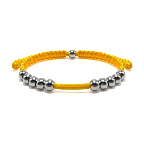 Golf Stainless Steel 10 Beads Score Counter Bracelet, Golf Stroke Count Bracelet, Resizable and Easy to Adjust Golf Round Scoring Tracker, Durable and Stylish Golf Accessory - color: Gold