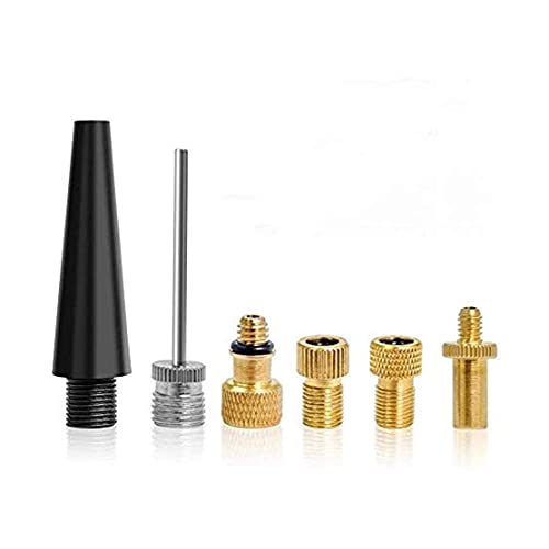 Pump Parts Valve Adapter Kit Valve Adapter 6 Set Bicycle Floating Ball Air Pump French American English English All Air Bed Air Needle for Ball Durability