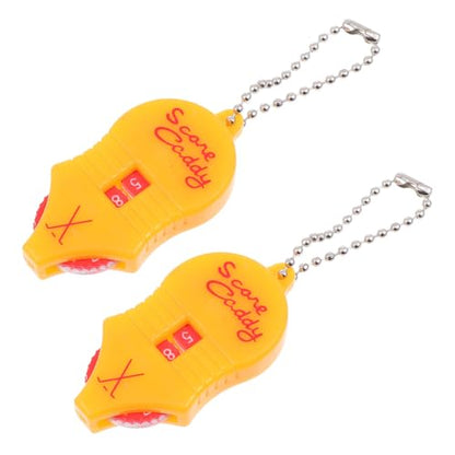 BESTonZON 2pcs Portable Golf Scoring Device Lightweight for Accurate Score Tracking The Course Compact Design Easily to Belts Bags Clothing