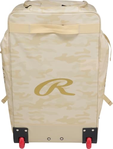 Rawlings | GOLD COLLECTION Wheeled Equipment Bag | Baseball/Softball | Multiple Styles - color: Sand Camo