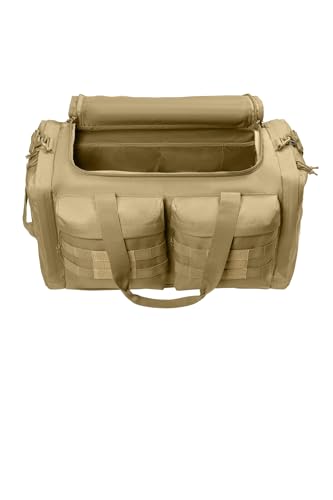 Tactical Gear bag Heavy Duty Duffel Gym bag/Tactical Backpack Custom Embroidered with your own text (Coyote Brown - Duffel Bag) - color: Coyote Brown - Duffel Bag