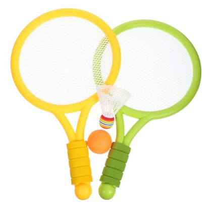 BESPORTBLE Tennis Racket Kit with Plastic Rackets and Ball Lightweight Handle Design for Outdoor Catch Game for Boys and Portable Childrens Sports Gift