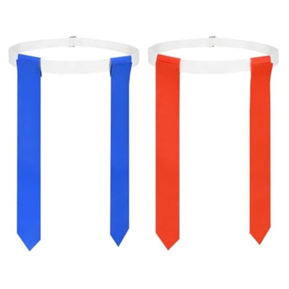 DkOvn Flag Football Set, Flag Football Belts with Flags, Easy Tear Away Belt for Youths, Adult Players of Flag Football - color: 2pcs(1 Blue+1 Red)