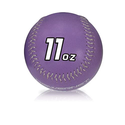 PowerNet Weighted Ball, Baseball Training Equipment for Improving Throwing Velocity and Strength for Pitching, Training Balls Sold Individually, 3 oz - 12 oz