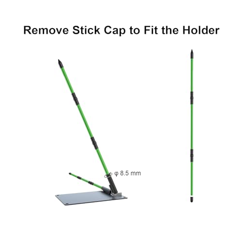 Adjustable Golf Swing Plane Trainer System for Practising Aiming Putting Swing - Made of Solid Steel - size: Stick Holder + Sticks