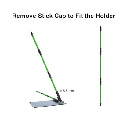 Adjustable Golf Swing Plane Trainer System for Practising Aiming Putting Swing - Made of Solid Steel - size: Stick Holder + Sticks