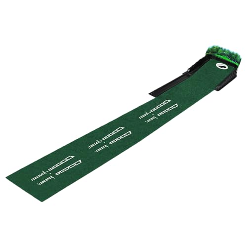 Authentic Golf Putting Practice Mat Automatic Ball Return and Direction Line for Real Green Feel Indoor Outdoor Training Automatic Balls Return Putting Practice Mat
