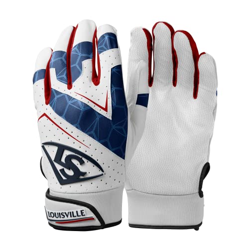 Louisville Slugger Youth Genuine 2.0 Batting Gloves - color: USA, size: Large