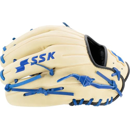 SSK Z5 Craftsman Infield Baseball Glove – 11.25” - 11.5” - 11.75” - 12” – Right & Left Hand Throw - color: Camel/Black/Royal, size: 11.5" - Right Hand Throw