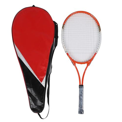 RiToEasysports 27 Inch Tennis Racket, Aluminum Alloy Nylon Recreational Racquet with Racket Bag, for Beginners Intermediate Players Adults Teens - color: Red