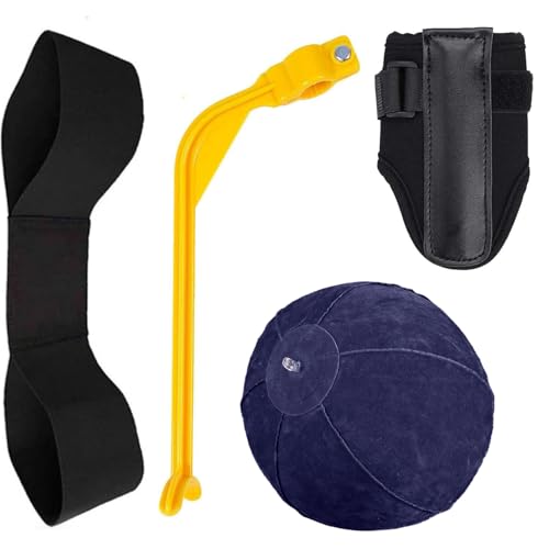 Amy Sport Golf Swing Training Aid Wrist Hinge Adjustable Arm Band with Hanger Ball Connection Band for Correction, Men Women Ball Between Arms Practice Tool - color: Mixed Color-5 Pack